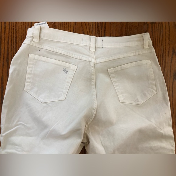 NWT BRAZILROXX Western Cream Jeans w/ Bead Design Down Edge Size 8 $255 - Picture 5 of 5